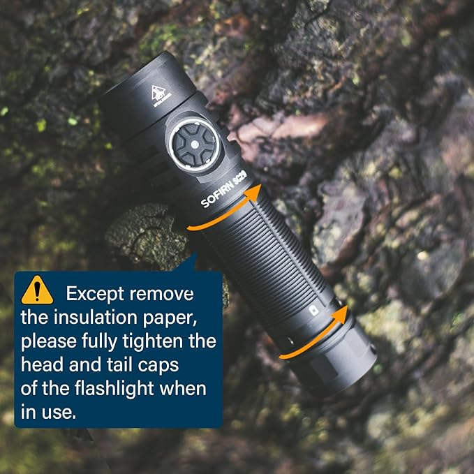 sofirn SC29 Led Flashlight Rechargeable 3000 Lumen, Small Powerful Flashlight with USB C Handle Pocket Flashlight, Long Battery Life, IP68 Waterproof for Emergencies, Dog Walking