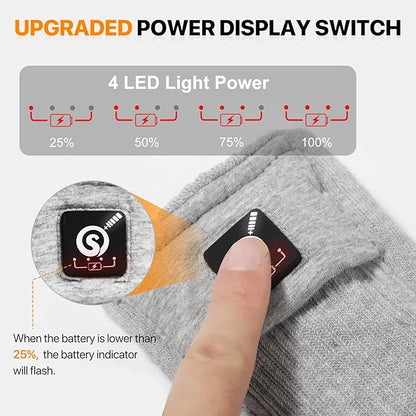 SNOW DEER Heated Socks for Men Women, 7.4V Rechargeable Battery Electric Socks, Heated Ski Socks for Hunting Fishing Camping Hiking Skiing Foot Warmer
