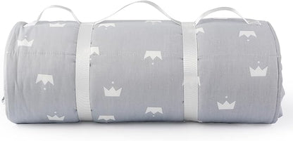 Bunnikins & Clover Toddler Nap Mat with Removable Pillow, Nap Mats for Preschool, Easy Clean Toddler Nap Pad for Kindergarten, Kids Sleeping Bag for Travel Camping
