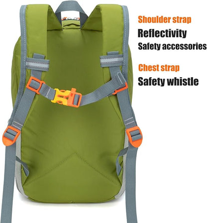 Little Kids Hiking Backpack for Boys or Girls, Small Daypack for Camping or Travel (Armygreen)