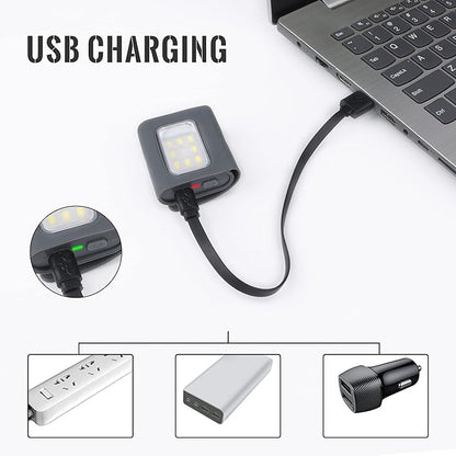 Clip on Running Lights, 2Pack Rechargeable Night Light with Strong Magnet Reflective, LED Running Lights 3 Modes Brightness with Red Strobe for Runners Joggers Camping Hiking Walking Outdoor Adventure