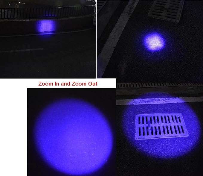 395 nm Ultra Violet UV Flashlight Blacklight, High Power LED 3 Mode 10 Yard Long Range UV Flashlight Blacklight, Pets Urine Detector, Stains, Odor Detector