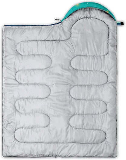 Kids Sleeping Bag for Boys Girls,Rocket Astronaut Moon Print-Lightweight Warm Portable Outdoor Indoor-Waterproof Cold Weather Resistant Sleeping Bag for Camping Hiking