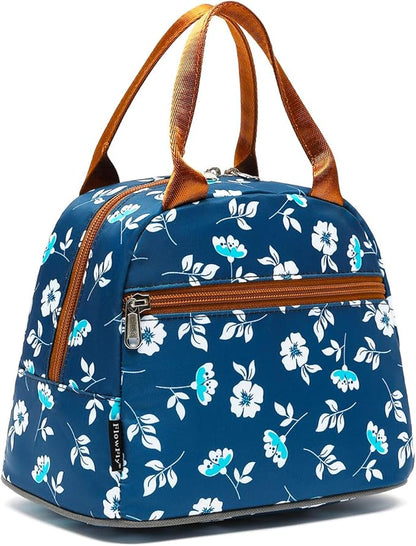FlowFly Insulated Lunch Cooler Bag - Tote Bag Organizer for Women/Men, Floral