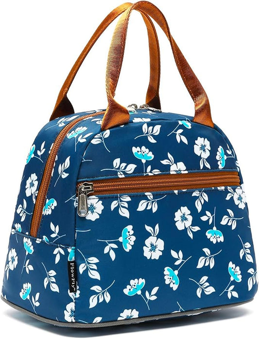 FlowFly Insulated Lunch Cooler Bag - Tote Bag Organizer for Women/Men, Floral