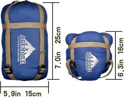AGEMORE Ultralight Warm Weather Envelope Sleeping Bag, Lightweight Waterproof Compact Sleeping Bag, for Spring Summer & Fall, 75’’L X 30’’W Fit for Kids Teens Or Adults Outdoor Camping & Backpacking