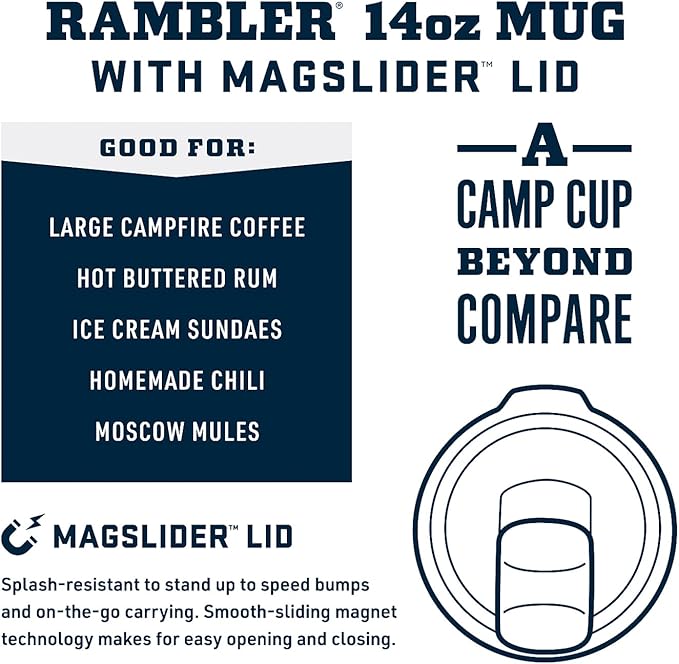 YETI Rambler 14 oz Stackable Mug, Vacuum Insulated, Stainless Steel with MagSlider Lid, Wild Vine Red