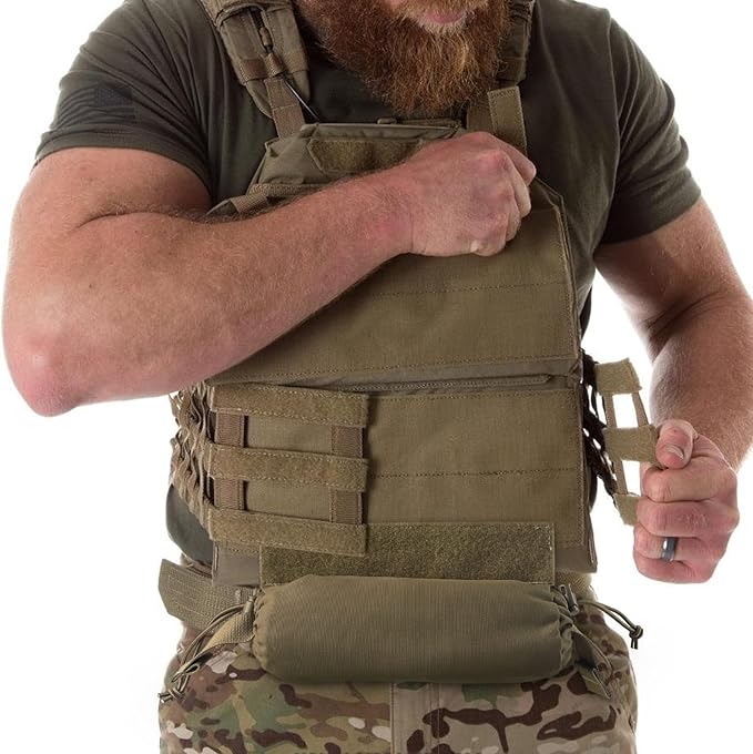 WYNEX Tactical First Aid Drop Dump Pouch, Medical Trauma Roll Up Drop Pouch EMT IFAK Sub Abdominal Carrying Bag with Hook-N-Loop for Chest Rig Vest