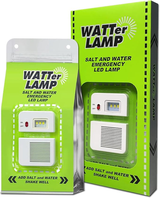 Emergency Light Salt Water Lamp, No Battery Required Portable Lantern for Hiking,Camping Essentials Survival Gear Outdoor Lamp for Power Outages Outdoor Activities Night Fishing Camping
