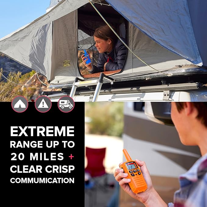 Midland – T10X3M X-Talker Two Way Radio – Water Resistant – NOAA Weather Alert Radios – 20 Mile Range - Multi Color Three Pack
