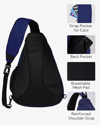 WATERFLY Sling Bag Crossbody Backpack: Over Shoulder Daypack Casual Cross Chest Side Pack