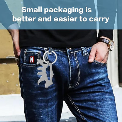 KSKEPE Stocking Stuffers for Men Adults,12 in 1 Keychain Multi-tool,White Elephant Gifts,Christmas Gifts Bottle Opener Camping Gadgets EDC Tools for Men Him Dad Husband Boys Teens-Bear