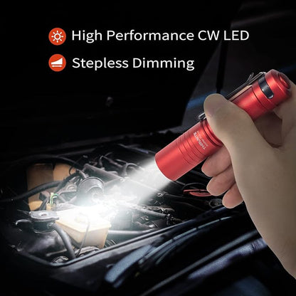 ThruNite Archer Pro V2 EDC Flashlight - 950 Lumens, USB-C Rechargeable, Tail Switch LED Penlight for Camping, Outdoor & Emergency - Cool White (Red)