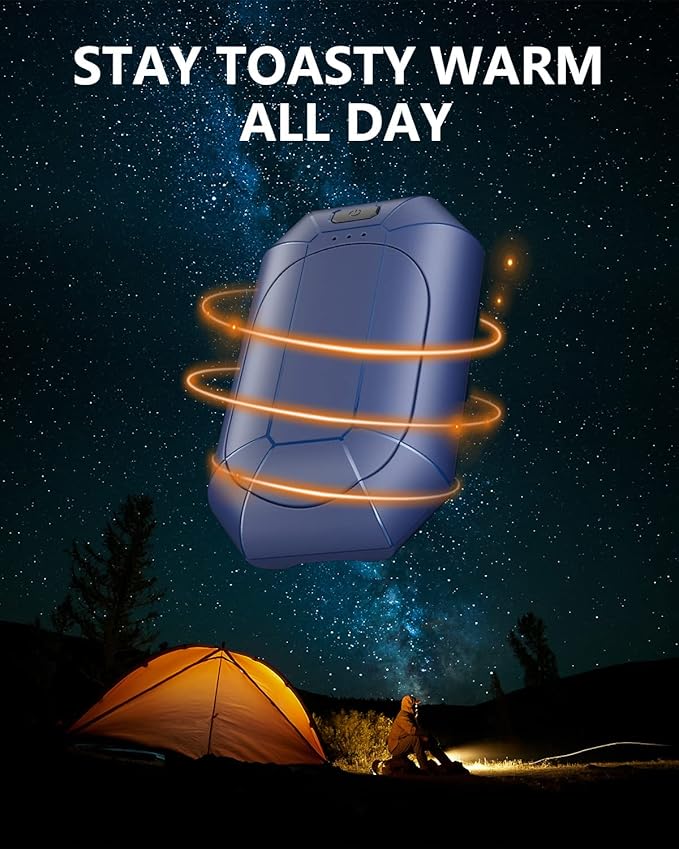 Hand Warmers Rechargeable, Dnaleao 2 Pack 4000mAh Electric Portable Pocket Heater, Heat Therapy Great for Outdoors, Hunting, Golf, Camping, Warm Gifts