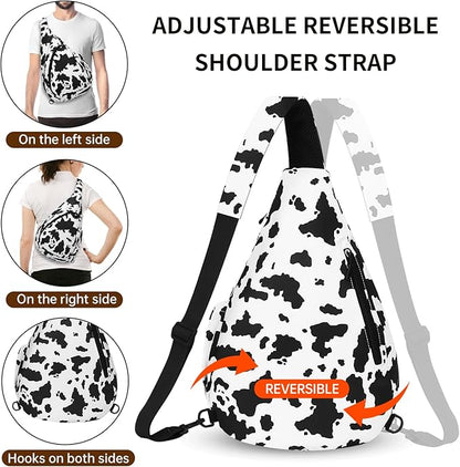 HUA ANGEL Crossbody Sling Bag for Men & Women Lightweight Waterproof Chest Shoulder Bag for Travel Hiking & Everyday Use