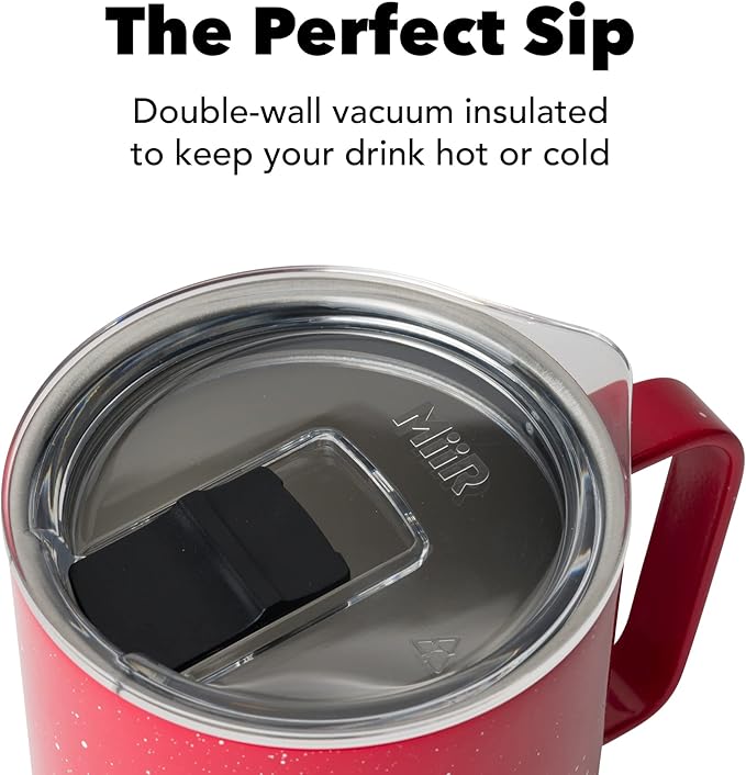 MiiR, Camp Cup, Vacuum Insulated, Stainless Steel with Slide Lid, BPA Free, Red, 12 Fluid Ounces