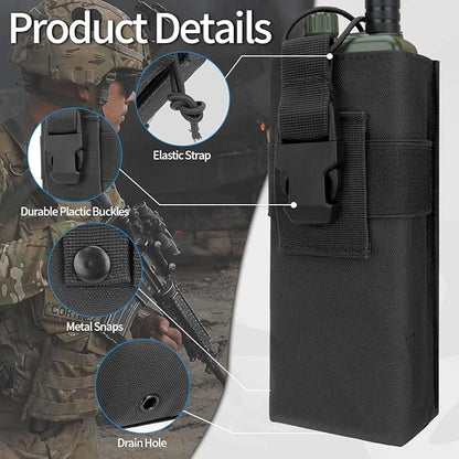 BAOFENG Radio Hoster Molle Radio Pouch Tactical Radio Holder Radio Case Molle Radio Bag Nylon for AR-152 UV-25 AN/PRC 148 152Two Way Radio Walkie Talkies Adjustable Storage