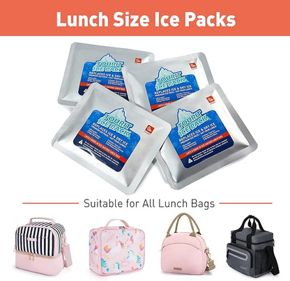 TOURIT Reusable Ice Pack for Coolers Long Lasting Cooler Ice Packs for Cooler Bag Lunch Bags/Boxes, Cooler Backpacks, Freezer Packs for Coolers
