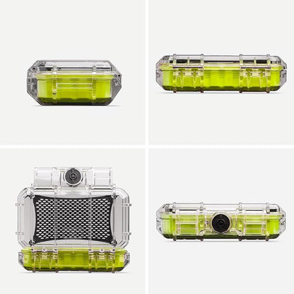 Evergreen 56 Clear Waterproof Dry Box Protective Case Colored Rubber Insert - Travel Safe/MilSpec/USA Made - Tackle Organization of Cameras, Phones, Camping, Fishing, Travel, Water Sports (Green)