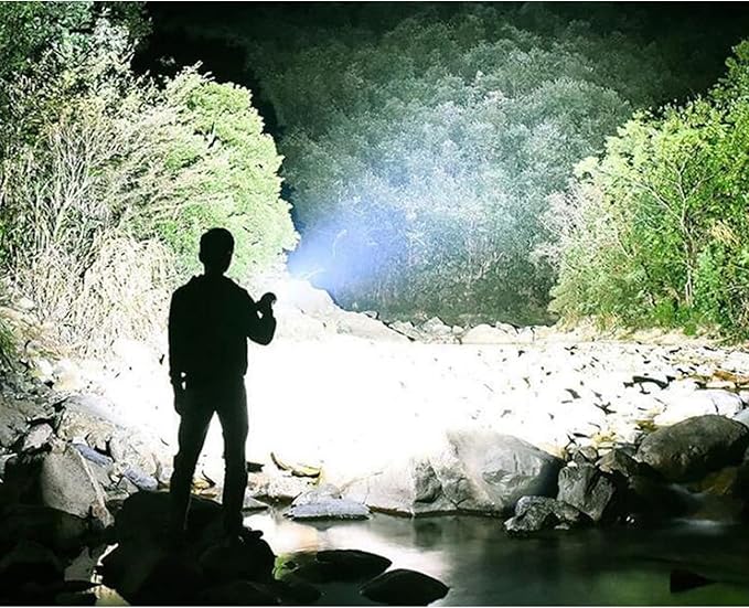 Tactical LED Flashlight Military Grade 5 Modes Zoomable Waterproof Flashlight for Emergency and Outdoor Use, Camping, Hiking, 4 Pack