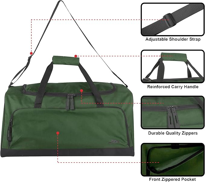 Lightweight Canvas Duffle Bags for Men & Women For Traveling, the Gym, and as Sports Equipment Bag/Organizer