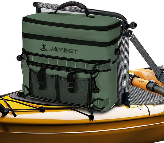 Kayak Cooler Behind Seat - Waterproof Cooler Bag Compatible with Lawn-Chair Seat Kayak，Kayak Accessories Camping Cooler, Portable Ice Chest for Fishing, Beach,Picnic, Trips