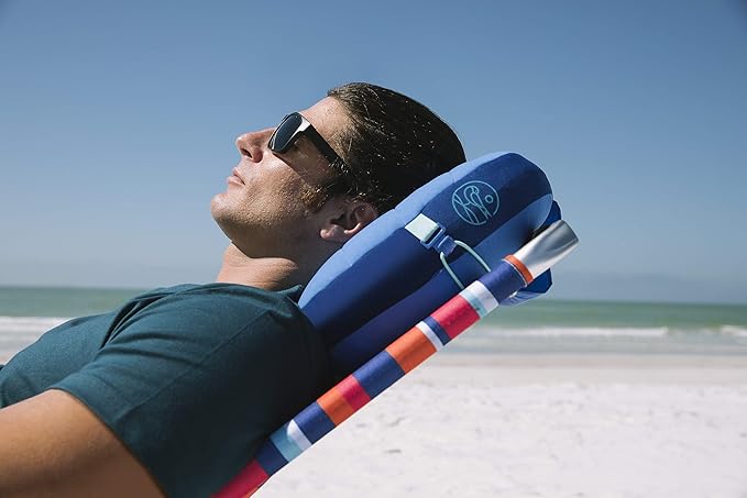 Ballast Beach Pillow – Inflatable Beach Pillow, Camping Pillow, Pool Pillow, Ultra Soft and Durable Pillow That Won’t Blow Away on Windy Beaches (Palace Blue)