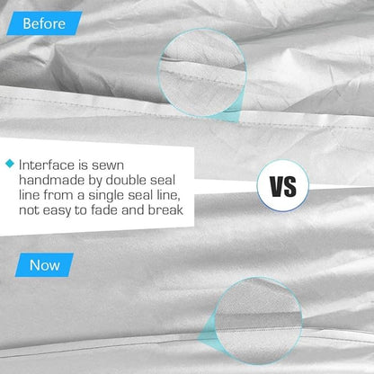7.8-18ft Waterproof Kayak Canoe Cover-Storage Dust Cover UV Protection Sunblock Shield for Fishing Boat/Kayak/Canoe 7 Sizes [Choose Color] (Silver(Upgraded), Suitable for 13.8-15ft Kayak)