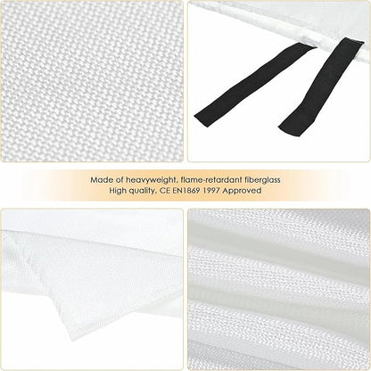 Fire Blankets for Home and Kitchen, Camping Emergency Blankets, 40 * 40 INCHES Suppression Blanket for Emergency, Survival Safety Cover (2 Pack)