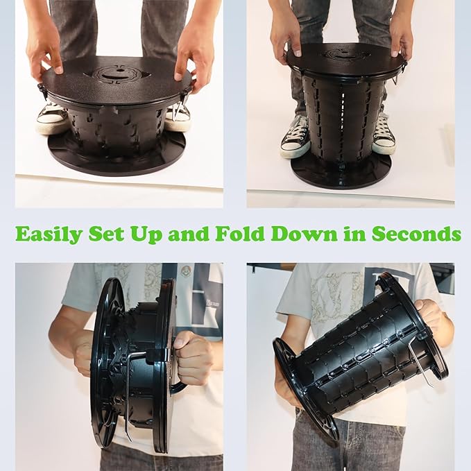 MEETSUN Portable Toilet for Camping,Camping Toilet Portable Hold Up 330Lbs. Adjustable Height Foldable Camp Toilet,Portable Potty for Emergency Situations,Traffic Jams,Camping,Boat.No Light Version.