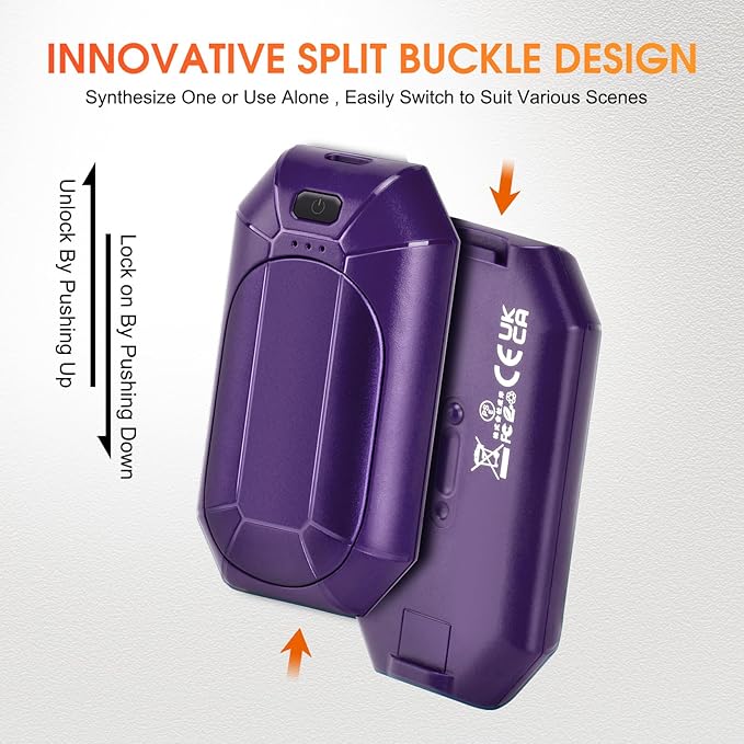 2 Pcs Mini Hand Warmer Rechargeable, 2000mAh*2 Portable Hand Warmer Reusable, 3 Levels Temperature Adjustable 2 in 1 Hand Warmer, Outdoor Indoor Warm Gift for Men Women Children