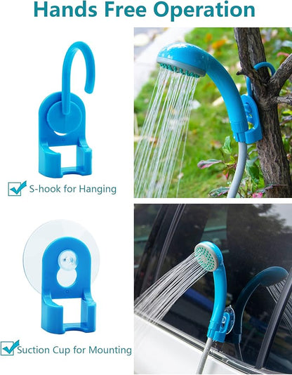 Camping Shower Portable Shower for Camping Outdoor Shower Camp Portable Shower Head Handheld Camping Shower Pump Powered by Upgraded Rechargeable Battery, 1 Year Warranty