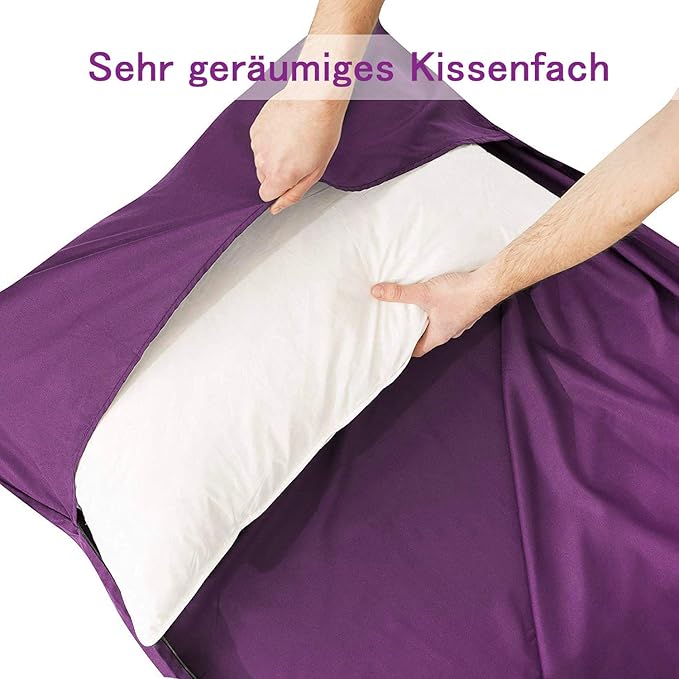 Sleeping Bag Liner,Travel Sheets & Adult Sleep Sack for Backpacking,Hotels & Hostels,Lightweight Single Camping Sleeping Bag Liners for Travel
