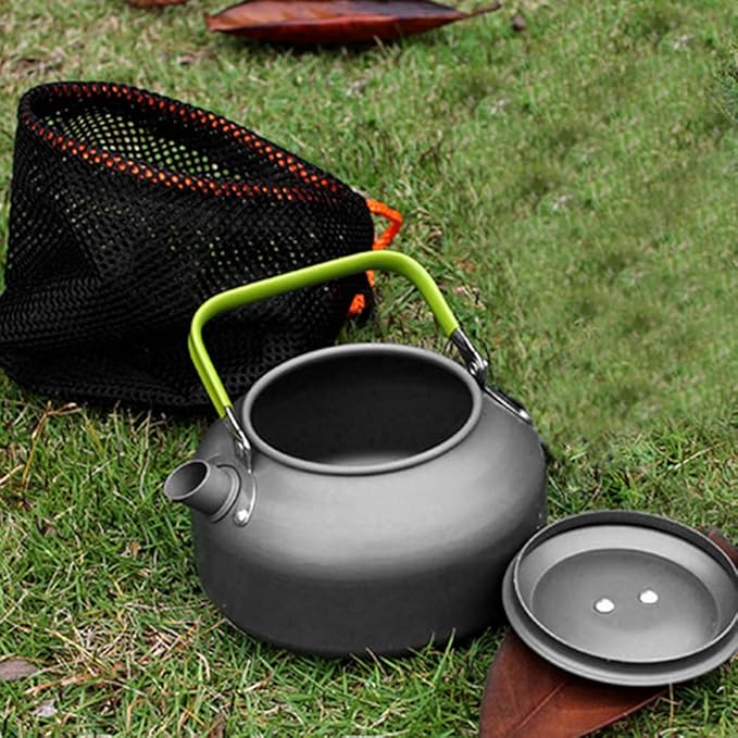 Doorslay Outdoor Camping Kettle, Aluminum Alloy Tea Kettle with Carrying Bag, Compact Lightweight Coffee Pot, 0.8L/1.1L/1.2L/1.6L Optional