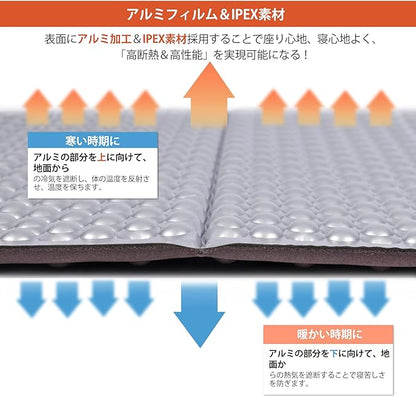 REDCAMP Foldable Foam Camping Pads for Sleeping, Waterproof Closed Cell Foam Camping Sleeping Pad - Ultra-Lightweight for Hiking & Backpacking, R-2.1 Insulated, Royal Blue/Grey/Green/Brown/Khaki