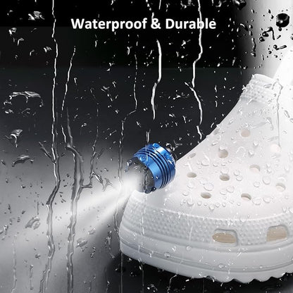 RAHAN Croc Lights for Shoes,2 PCS Croc Headlights,Light Up Charm Accessories for Kids Adults Croc, Hands-Free Night Light, Camping Lights，IP65 Waterproof Light, Blue