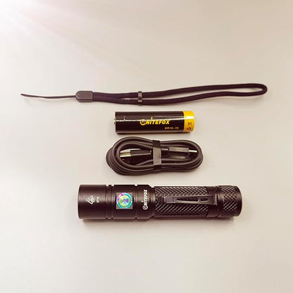 Rechargeable LED Flashlight Bright Pocket Flashlight 1500LM Handheld Flashlight Waterproof for Everyday Carry Indoor/Outdoor Hiking,Camping,Security,Emergency...