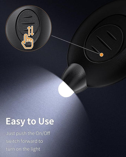 Uniclife 5 Pack LED Keychain Flashlight Mini LED Keychain Light 12 Lumen Portable Ultra Bright Battery Powered Key Ring Torch for Outdoor Camping Hiking and Emergency Lighting, Black Shell