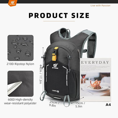 SKYSPER Small Hiking Backpack - 15L Travel Daypack Lightweight Bag Water Resistant Hiking Backpacks for Women Men