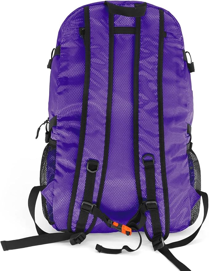 WOLT 40L Packable Travel Backpack, Foldable Lightweight Backpack for Men Women,Waterproof Hiking Bag for Outdoor Camping (Purple)