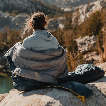 Sierra Designs Elemental 35 Quilt Sleeping Bag, 100% Recycled Synthetic Insulation, Sleeping Pad Clips (2023)