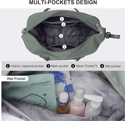 Sport Large Travel Duffle Gym Tote Weekender Carry On Beach Overnight Waterproof Luggage with Wet Bag