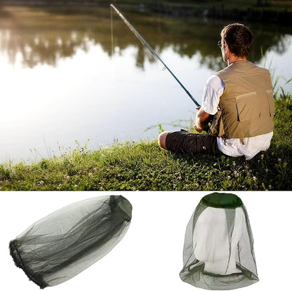 Mosquito Head Net Mesh with Extra Fine Holes, Bug Netting for Hats Anti Bee Insect Gnats Bits Face Mask Neck Cover for Outdoors Hiking Fishing Camping Hiking Garden