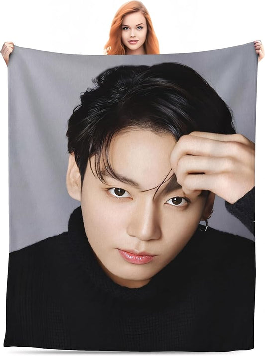 Blanket 40"X50" Soft and Comfortable Warm Fleece Throw Full Picture of Idol Group Blankets Yoga Blankets Beach Blanket Picnic Blankets for Dorm Room Decor Sofa Bed Camping Travel All Season