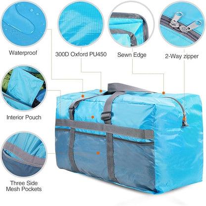 REDCAMP Foldable Travel Bag, Large Sports Bag, 75L/96L/100L, Lightweight Waterproof Tote Bag