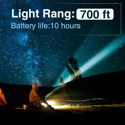 Delxo Patriot Flashlight, Handheld Solar Powered Tactical Flashlights Cell Phone Charger, USB Rechargeable Waterproof Car LED Flash Light with 2400mAh Battery, Multi Function for Emergency