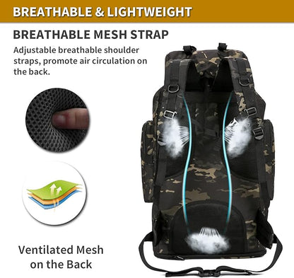 Hiking Daypack for Men Large Army Rucksack molle bag Military Tactical Backpack for Outdoor Traveling Camping