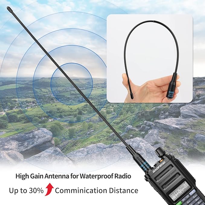 BAOFENG Radio UV-9R Pro Ham Radio Handheld Waterproof IP67 Two-Way Radio,with Type-C Charger Rechargeable Long Range Walkie Talkie for Adult with Programming Cable and Type-C Charging Cable