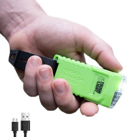USB Rechargeable LED Emergency Flashlight for Home Power Failure, Waterproof, Small, High Powered for Camping, Hurricanes, Long Lasting with 2 Year Warranty. Has Red and Spot Light.