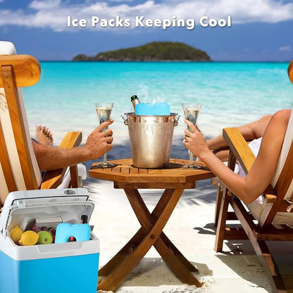 JMEXSUSS Ice Packs for Lunch Boxes,Reusable Ice Packs for Coolers Camping, School and Work (Pack of 4)